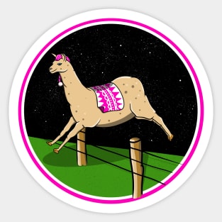 Llama night cap Sticker
